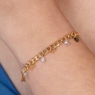 2403000600 - PULSEIRA COM REDONDO 4MM E CHAPINHA<br>QTDE PCT: 3 PC - VAL PCT: R$ 32,67 - PESO UNIT: 5,200g