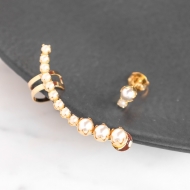 1800063200 - BRINCO EARCUFF DE PEROLAS<br>QTDE PCT: 3 PAR - VAL PCT: R$ 20,97 - PESO UNIT: 2,600g
