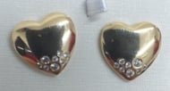 2400030800 - BRINCO CORAO LISO COM ZIRCONIA<br>QTDE PCT: 3 PAR - VAL PCT: R$ 35,97 - PESO UNIT: 2,400g