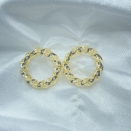 1400081400 - BRINCO GUIRLANDA<br>QTDE PCT: 6 PAR - VAL PCT: R$ 43,20 - PESO UNIT: 4,400g