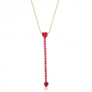 2404017600 - GRAVATA RIVIERA PINK C/CORACAO 43,5M<br>QTDE PCT: 3 PC - VAL PCT: R$ 46,86 - PESO UNIT: 4,400g