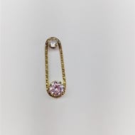 1600337500 - BRINCO ZIRCONIA 6/8M GOTA DIAMANTADA<br>QTDE PCT: 5 PAR - VAL PCT: R$ 64,50 - PESO UNIT: 4,440g