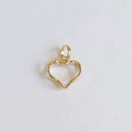 0101032100 - PINGENTE CORAO<br>QTDE PCT: 5 PC - VAL PCT: R$ 8,10 - PESO UNIT: 0,480g