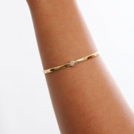 1703113000 - BRACELETE COM ZIRCONIA TAM 55MM<br>QTDE PCT: 3 PC - VAL PCT: R$ 17,70 - PESO UNIT: 4,800g