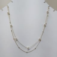 0104028500 - COLAR DE PROLA 6MM + BOLINHAS<br>QTDE PCT: 3 PC - VAL PCT: R$ 28,89 - PESO UNIT: 4,710g