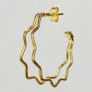 1700464700 - BRINCO ARGOLA ESTRELA TAM 25MM<br>QTDE PCT: 5 PAR - VAL PCT: R$ 27,25 - PESO UNIT: 3,900g