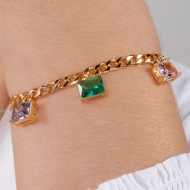 2403002600 - PULSEIRA CARTIE C/PEDRAS OCTAGONAL<br>QTDE PCT: 3 PC - VAL PCT: R$ 44,70 - PESO UNIT: 6,000g