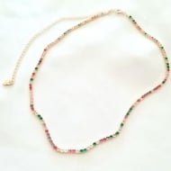0604263700 - GARGANTILHA CHOKER ZIRC COLOR TONS CLAROS  35CM EXT7<br>QTDE PCT: 2 PC - VAL PCT: R$ 33,80 - PESO UNIT: 4,900g