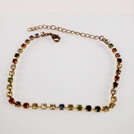 2203003000 - PULSEIRA COLORIDA STRASS<br>QTDE PCT: 3 PC - VAL PCT: R$ 7,50 - PESO UNIT: 2,000g
