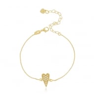 0203131500 - PULSEIRA CORAO COM ZIRCONIA 17CM+3CM<br>QTDE PCT: 3 PC - VAL PCT: R$ 18,27 - PESO UNIT: 1,900g