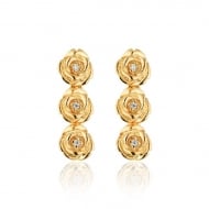 2400043300 - BRINCO TRES FLORES SOLDADAS<br>QTDE PCT: 3 PAR - VAL PCT: R$ 55,77 - PESO UNIT: 5,800g