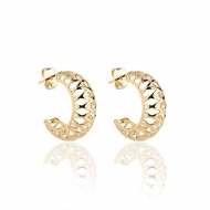 2400047600 - BRINCO ARGOLA COM DETALHES<br>QTDE PCT: 3 PAR - VAL PCT: R$ 45,87 - PESO UNIT: 5,300g