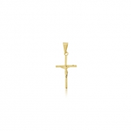 1701106200 - PINGENTE CRUZ COM CRISTO TAM. 30MM<br>QTDE PCT: 5 PS - VAL PCT: R$ 11,50 - PESO UNIT: 0,700g