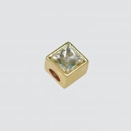 0301315200 - PINGENTE PARA PULSEIRAS PEDRA QUADRADA 12MM<br>QTDE PCT: 5 PC - VAL PCT: R$ 15,25 - PESO UNIT: 4,700g
