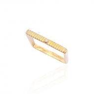 1402068500 - ANEL SOFT ALIANCA QUADRADA COM ZIRCONIA<br>QTDE PCT: 6 PC - VAL PCT: R$ 37,80 - PESO UNIT: 1,800g