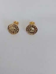 1300640700 - BRINCO REDONDO SOL E ESTRELAS<br>QTDE PCT: 5 PAR - VAL PCT: R$ 4,60 - PESO UNIT: 1,000g