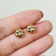 0200333000 - BRINCO N LISO MDIO COM ZIRCONIA<br>QTDE PCT: 5 PAR - VAL PCT: R$ 11,25 - PESO UNIT: 2,300g