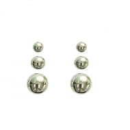 0100218600 - TRIO DE BOLA 3,4,6MM<br>QTDE PCT: 5 PAR - VAL PCT: R$ 11,75 - PESO UNIT: 1,850g
