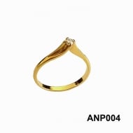 1902004100 - ANEL COM PEDRA REDONDA DE 3,0MM DE ZIRCONIA<br>QTDE PCT: 5 PC - VAL PCT: R$ 12,85 - PESO UNIT: 1,800g