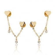 2400028900 - BRINCO CORAO COM PONTINHOS DE LUZ<br>QTDE PCT: 3 PAR - VAL PCT: R$ 42,57 - PESO UNIT: 3,200g