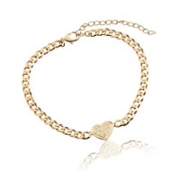 2403001900 - PULSEIRA CARTIE C/CORACAO CRAVEJADO 15CM<br>QTDE PCT: 3 PC - VAL PCT: R$ 42,57 - PESO UNIT: 4,700g