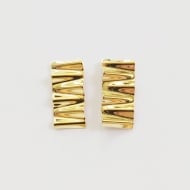 0100232800 - BRINCO RETANGULAR ONDULADO<br>QTDE PCT: 5 PAR - VAL PCT: R$ 22,35 - PESO UNIT: 2,270g