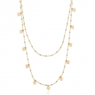 2404003300 - COLAR DUPLO COM CORAES 45/60CM<br>QTDE PCT: 3 PC - VAL PCT: R$ 32,01 - PESO UNIT: 12,000g