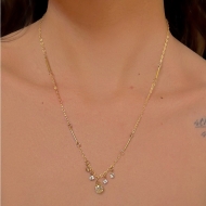 0304164400 - GARGANTILHA ZIRCONIA 6MM 40CM ALONGADOR<br>QTDE PCT: 5 PC - VAL PCT: R$ 30,25 - PESO UNIT: 3,000g