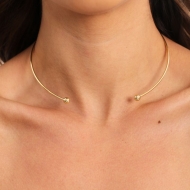 1704105400 - GARGANTILHA CHOCKER FIO LISO 1,8MM COM BOLAS<br>QTDE PCT: 3 PC - VAL PCT: R$ 25,80 - PESO UNIT: 9,500g