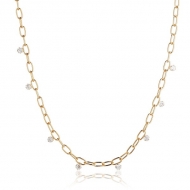 2404018500 - CHOKER CORRENTE ELOS COM ZIRCONIAS<br>QTDE PCT: 3 PC - VAL PCT: R$ 44,70 - PESO UNIT: 5,800g