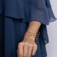 1803097100 - BRACELETE QUADRADO FINO<br>QTDE PCT: 5 PC - VAL PCT: R$ 24,95 - PESO UNIT: 3,000g