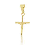 1701106000 - PINGENTE CRUZ COM CRISTO TAM. 25MM<br>QTDE PCT: 5 PS - VAL PCT: R$ 11,05 - PESO UNIT: 0,400g