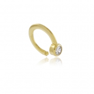 1700442600 - PIERCING FIO E  ZIRCNIA TAM 10MM<br>QTDE PCT: 5 PS - VAL PCT: R$ 12,30 - PESO UNIT: 0,800g
