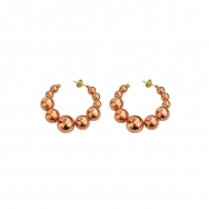 0500758700 - BRINCO DE ARGOLA COM BOLAS DE ABS<br>QTDE PCT: 3 PAR - VAL PCT: R$ 25,80 - PESO UNIT: 9,300g