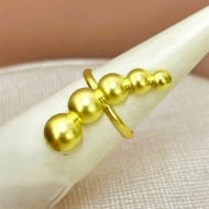 0502807900 - ANEL ARO 2MM 5 BOLINHAS LISAS<br>QTDE PCT: 6 PC - VAL PCT: R$ 17,88 - PESO UNIT: 1,300g