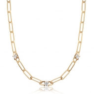 2404019900 - COLAR ELO LONGO COM PEDRA TURMALINA.VERD<br>QTDE PCT: 3 PC - VAL PCT: R$ 58,80 - PESO UNIT: 13,500g