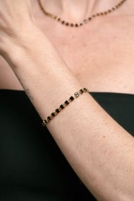 0603719800 - PULSEIRA ZIRCNIA NEGRA<br>QTDE PCT: 2 PC - VAL PCT: R$ 38,98 - PESO UNIT: 5,300g