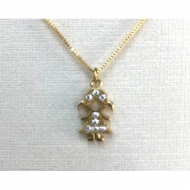 0504836900 - COLAR COM PINGENTE MENINA<br>QTDE PCT: 4 PC - VAL PCT: R$ 42,24 - PESO UNIT: 1,900g