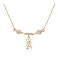 2404011800 - COLAR FILHO MENINO C/ACESSORIO CRAVEJADO<br>QTDE PCT: 3 PC - VAL PCT: R$ 49,17 - PESO UNIT: 4,260g