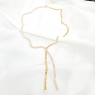 0604277000 - GARGANTILHA ZIRCONIA E CORR GRUMET  GRAVATA 45CM EXT7<br>QTDE PCT: 2 PC - VAL PCT: R$ 33,60 - PESO UNIT: 9,700g