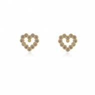 0200319400 - BRINCO CORAO ZIRCONIA AMETISTA<br>QTDE PCT: 5 PAR - VAL PCT: R$ 42,00 - PESO UNIT: 1,300g