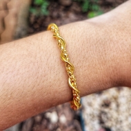 1703110100 - PULSEIRA FIO TORCIDO 1,5MM COM CORRENTE MILHO<br>QTDE PCT: 3 PC - VAL PCT: R$ 36,00 - PESO UNIT: 4,900g