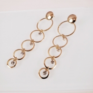 2200040300 - BRINCO LONGO REDONDO C/ ZIRCONIA<br>QTDE PCT: 2 PAR - VAL PCT: R$ 18,40 - PESO UNIT: 4,700g