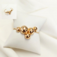 0203133500 - BRACELETE FIO COM  ESFERAS LISAS<br>QTDE PCT: 2 PC - VAL PCT: R$ 29,60 - PESO UNIT: 15,600g
