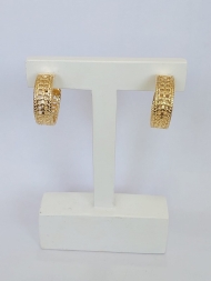 1300641300 - BRINCO ARGOLA TRABALHADA C/ ELOS<br>QTDE PCT: 3 PAR - VAL PCT: R$ 16,74 - PESO UNIT: 5,720g