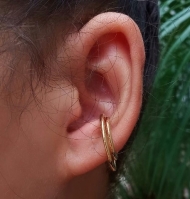 1700435400 - PIERCING ARGOLA DUPLA TAM 20MM<br>QTDE PCT: 5 PS - VAL PCT: R$ 9,60 - PESO UNIT: 1,400g