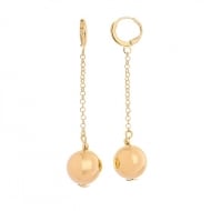 0100183200 - BRINCO DE BOLA PENDURADA DE 14MM<br>QTDE PCT: 5 PAR - VAL PCT: R$ 17,60 - PESO UNIT: 4,970g
