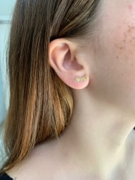 1000722400 - BRINCO MINI PATINHA EAR CUFF<br>QTDE PCT: 5 PRS - VAL PCT: R$ 12,25 - PESO UNIT: 0,600g