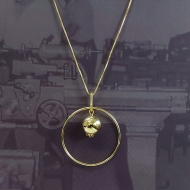 0104027200 - COLAR COM ARO E BOLA 14MM<br>QTDE PCT: 3 PC - VAL PCT: R$ 19,41 - PESO UNIT: 5,880g