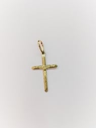 1601650800 - PINGENTE CRUZ CHAPA PEQUENA FINA CRISTO<br>QTDE PCT: 5 PC - VAL PCT: R$ 14,50 - PESO UNIT: 0,550g